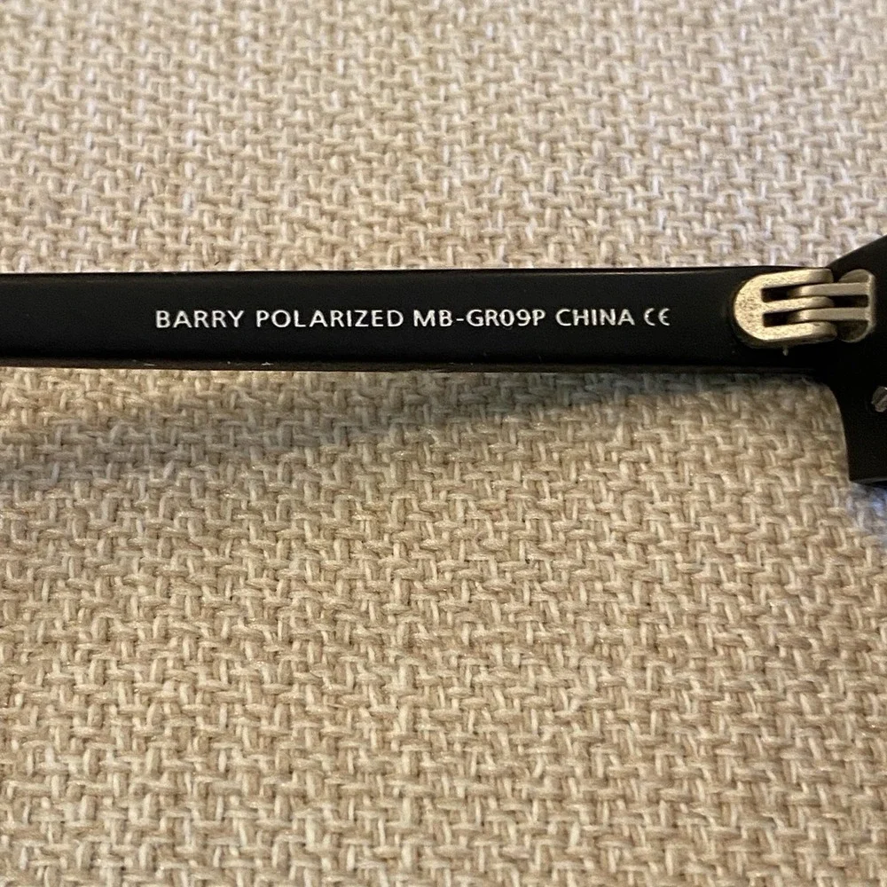 DIFF BARRY POLARIZED MB-GR09P Square Sunglasses Black Frame Gray Lens